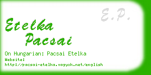 etelka pacsai business card